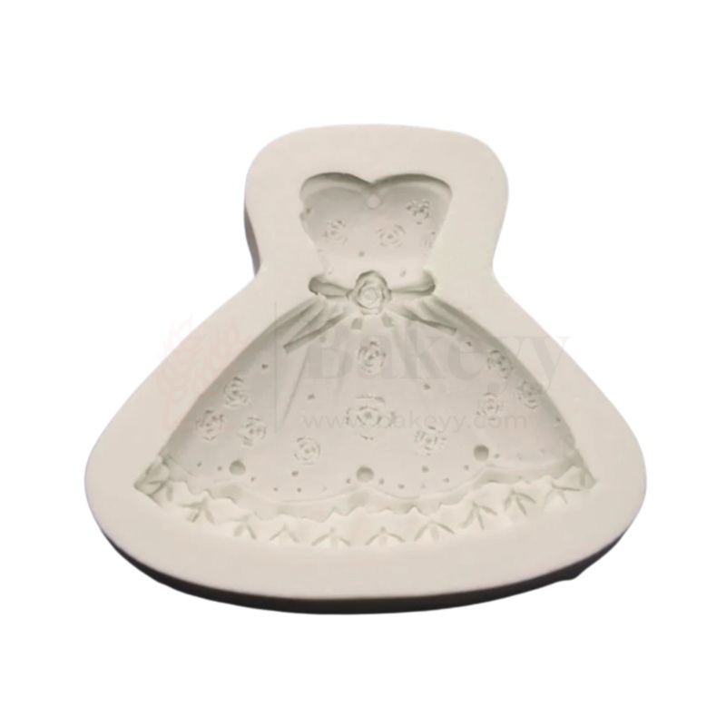 129 | Wedding Dress Shape Silicone Mould - 1 Piece