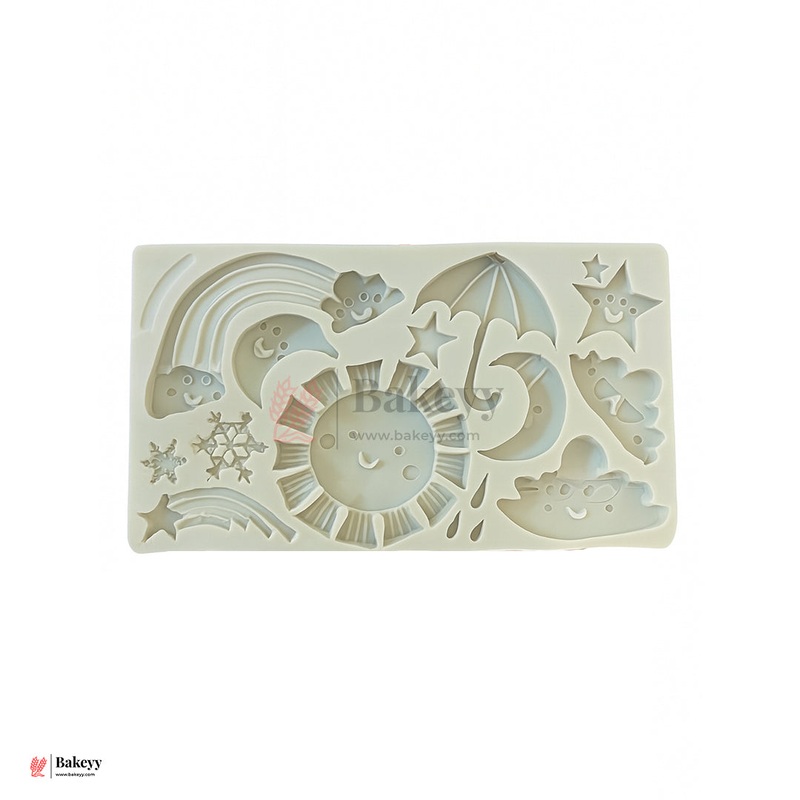 143 | Weather Theme Silicone Fondant  Mould |20x11 cm