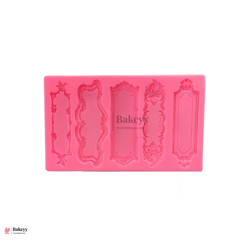 144 | Baroque Frame Silicone Fondant Mould | 18x11cm