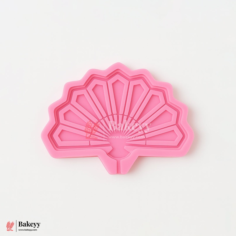 166 Chinese Fan Shaped Silicone Mold Shape Silicone Fondant Mould - 1 Piece