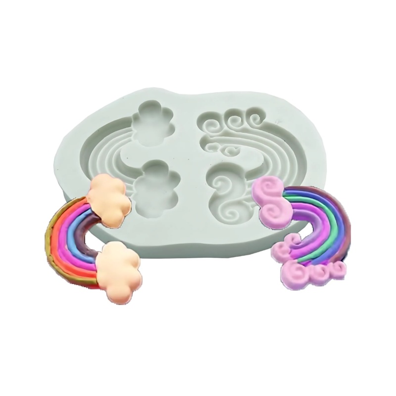 2434 | Rainbow Cloud Silicone Mould - 1 Piece