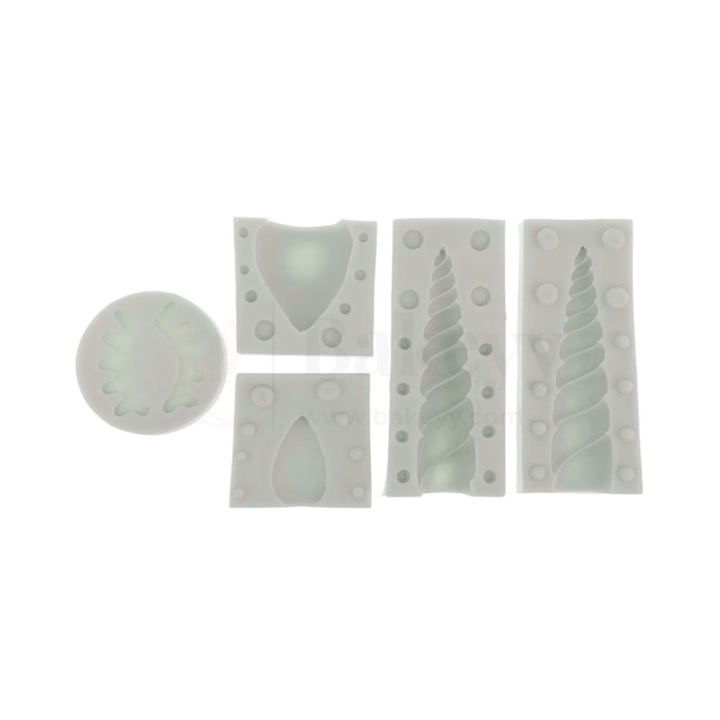 544 | Unicorn Horn & Eyelash Design Silicone Mould - 1 Piece