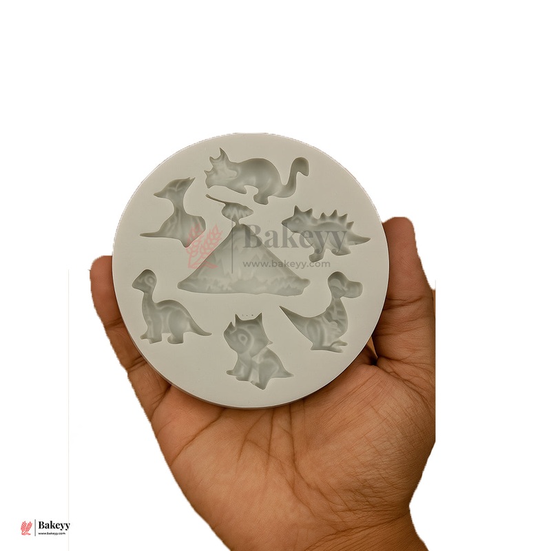 553 | Jurassic Theme Fondant Mould | 7cm