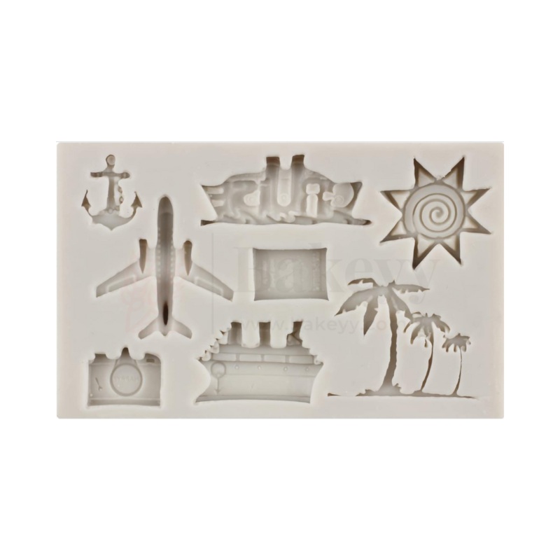 561 | Travel & Vacation Theme Silicone Mould - 1 Piece