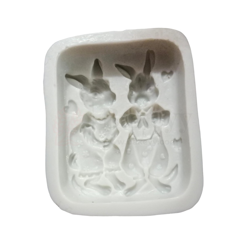 586 | Bunny Couple Silicone Mould - 1 Piece