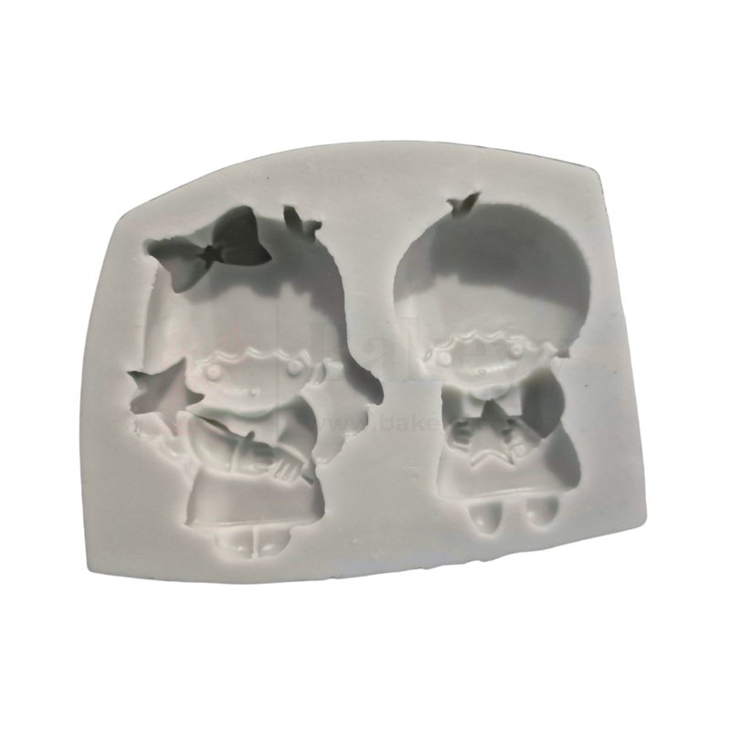 588 | Cute Cartoon Boy & Girl Silicone Mould - 1 Piece