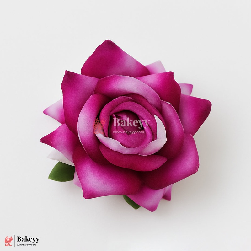 6cm Artificial Roses Flower | Pink With White Shade | With Out Stump | Pack of 10