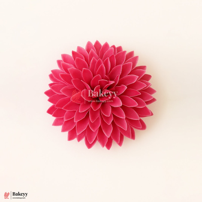8cm Artificial Rich Pink Dahlia Flower | With Out Stem |Pack of 10
