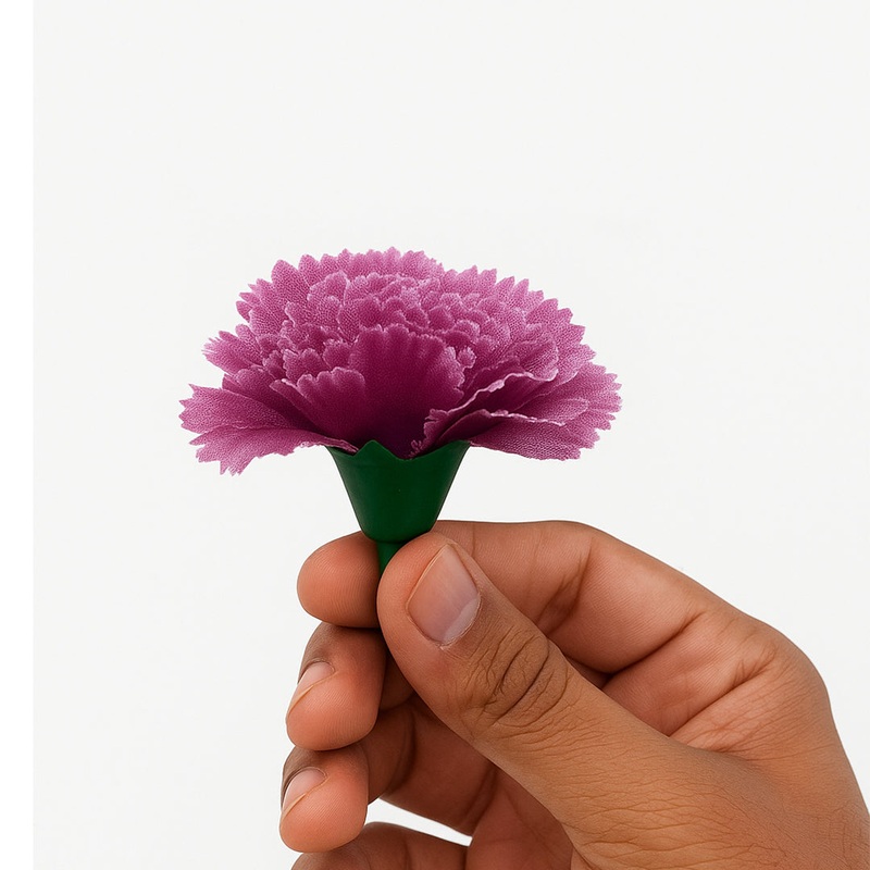 8cm Lorvox Carnation Purple  Flower | Pack of 10