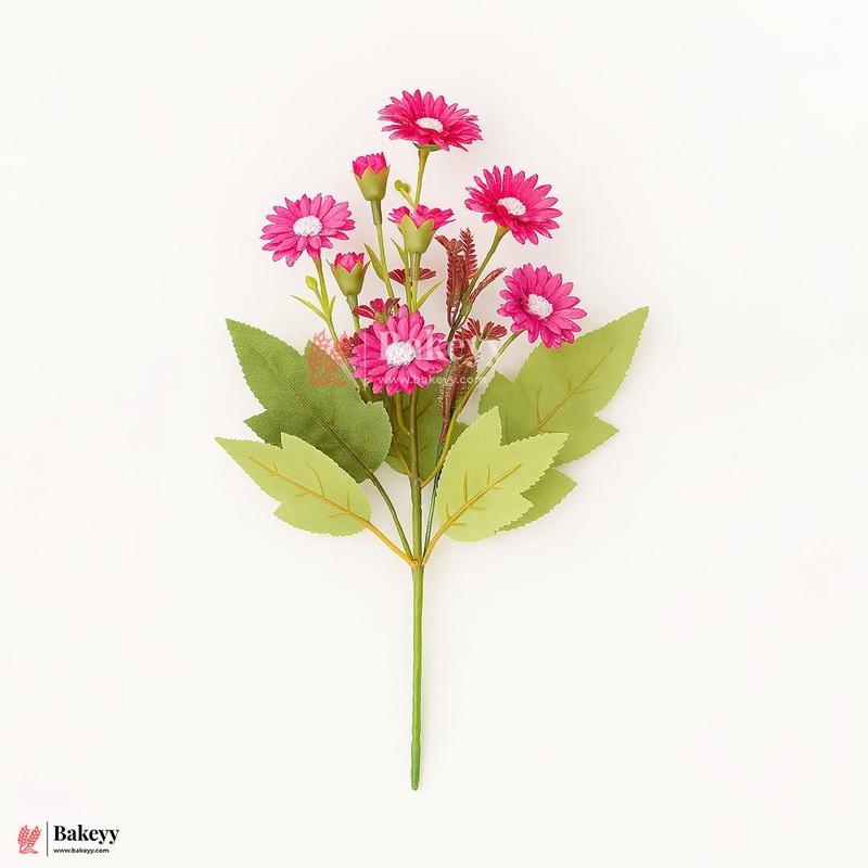 Artificial Daisies Flower Bunch  35cm | Pink | Decorative Stick for Home & Events | Pack Of 1