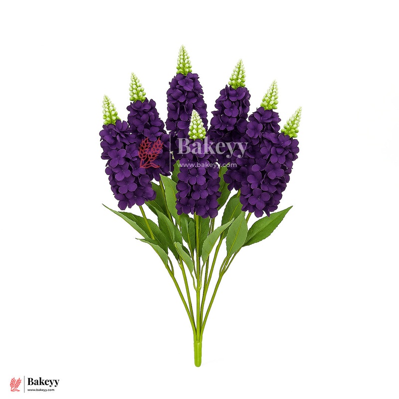 Artificial Delphinium Flower Bunch  60cm | Deep Purple | Decorative Stick for Home & Events | Pack Of 1