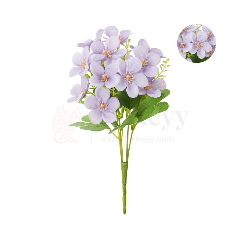 Artificial Lavender Blossom Flower Bunch  28cm | Soft & Delicate Faux Floral Arrangement for Vase, Decor & Gifting | Pack of 1
