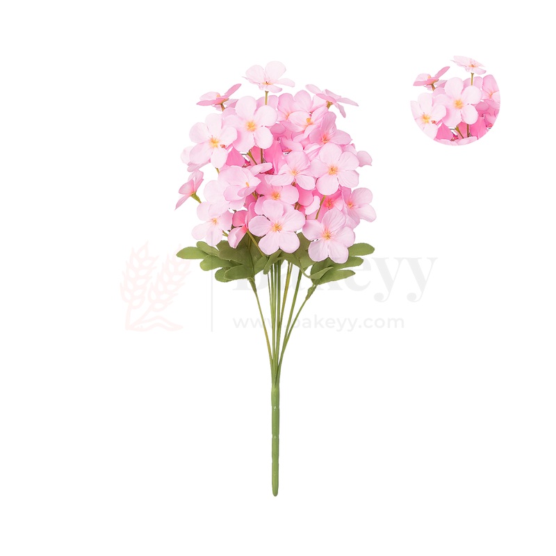 Artificial Light Pink Blossom Flower Bunch  28cm | Soft & Delicate Faux Floral Arrangement for Vase, Decor & Gifting | Pack of 1
