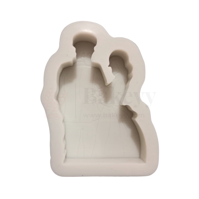 Bride & Groom Couple Silicone Fondant Mould  1 Piece