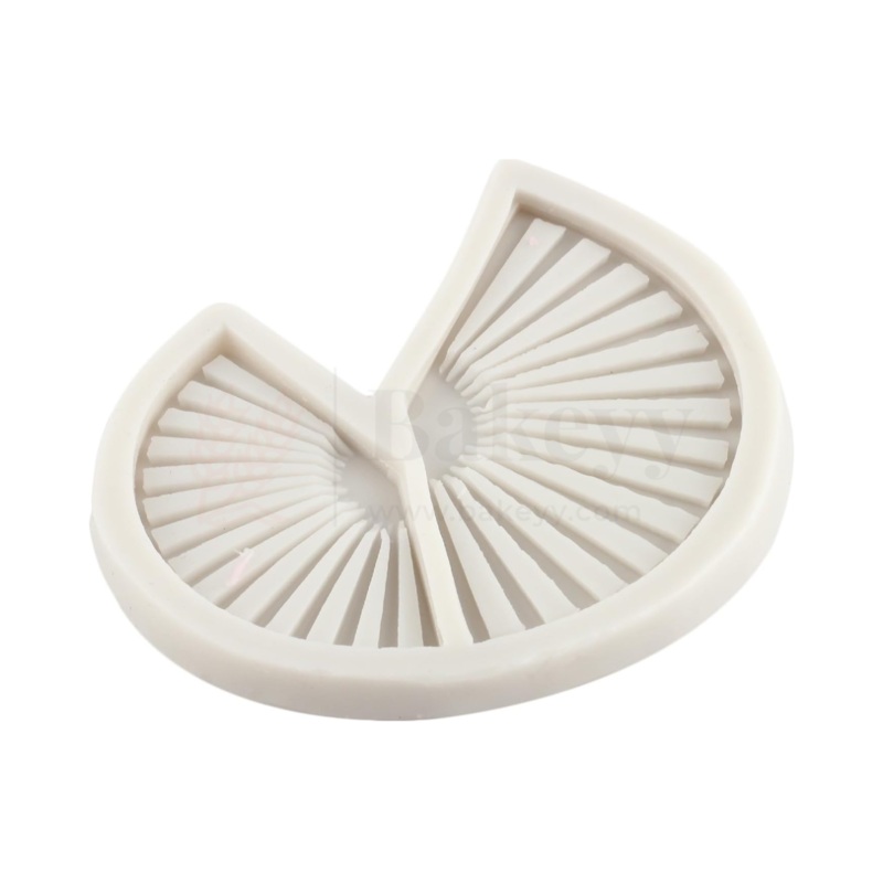 Chinese Folding Fan Shape Silicone Fondant Mould - 1 Piece