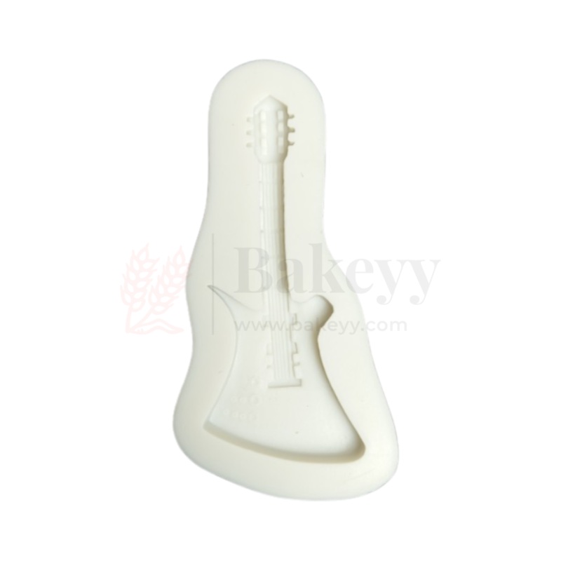 Guitar Shape Silicone Fondant Mould - 1 Piece