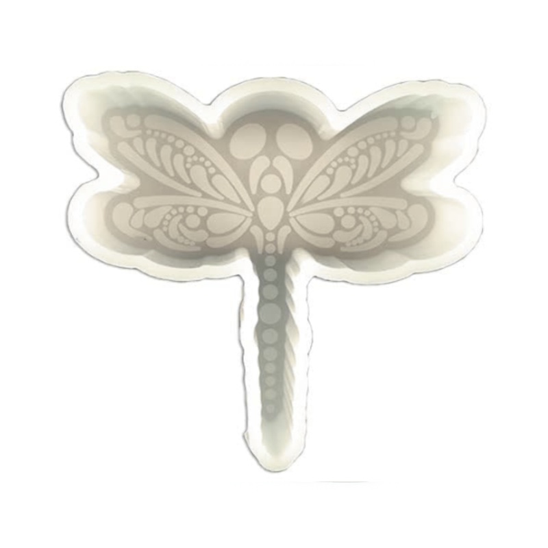 Skull Face Dragonfly Shape Silicone Fondant Mould - 1 Piece