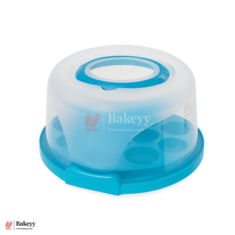 13 Cavity Round Cupcake Carrier with Lock Lid  Ideal for Gifting, Travel & Storage