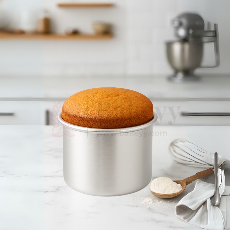 5x4" Round Aluminium Cake Mould