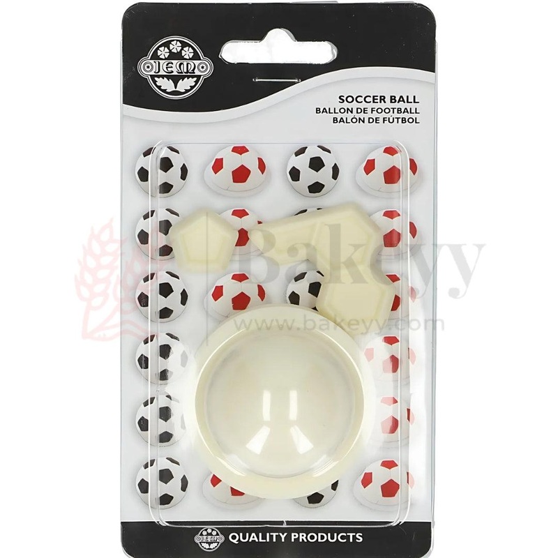 Soccer Ball Cookie Cutter| Perfect for Cookie, Fondant, DIY Crafts Projects| 4 Piece Set