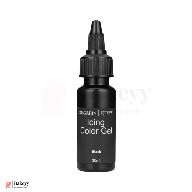 Sugarin Black Icing Color Gel  30ml | Vibrant Food Gel Color for Cakes, Fondant & More