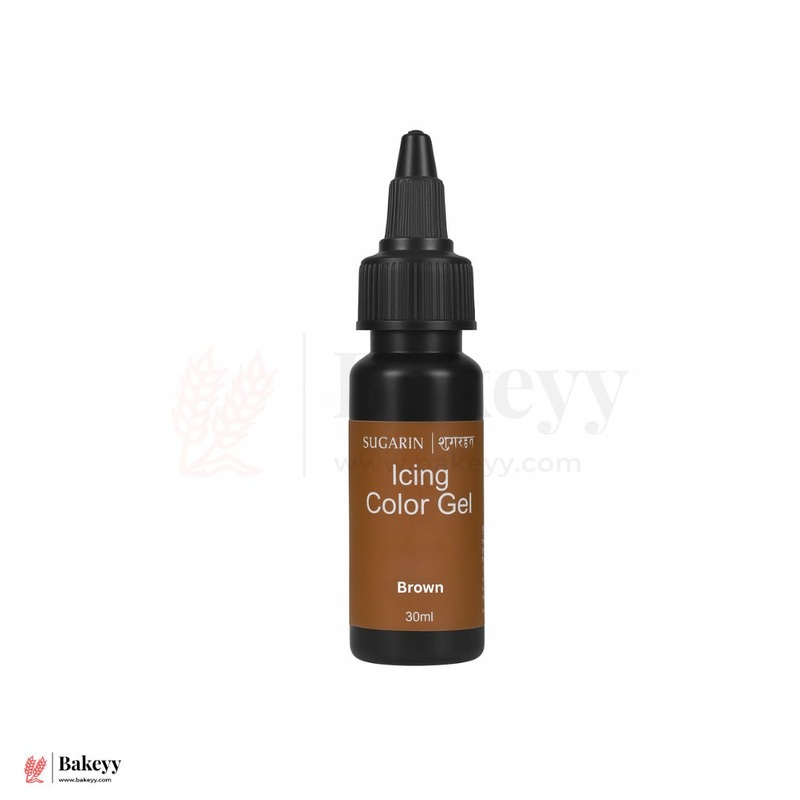 Sugarin Brown Icing Color Gel  30ml | Vibrant Food Gel Color for Cakes, Fondant & More