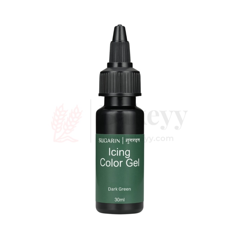 Sugarin Dark Green Icing Colour Gel  30ml | Vibrant Food Gel Colour for Cakes, Fondant & More