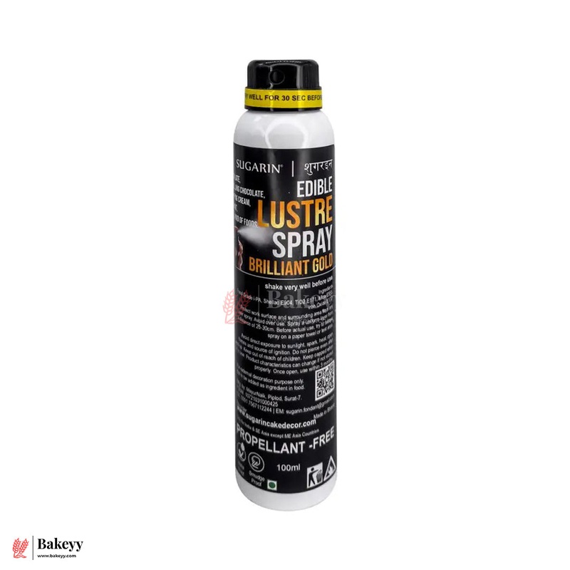 Sugarin Edible Lustre Spray  Champagne Gold | 100ml  Propellant-Free