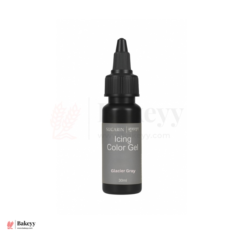 Sugarin Glacier Gray Icing Color Gel  30ml | Vibrant Food Gel Color for Cakes, Fondant & More