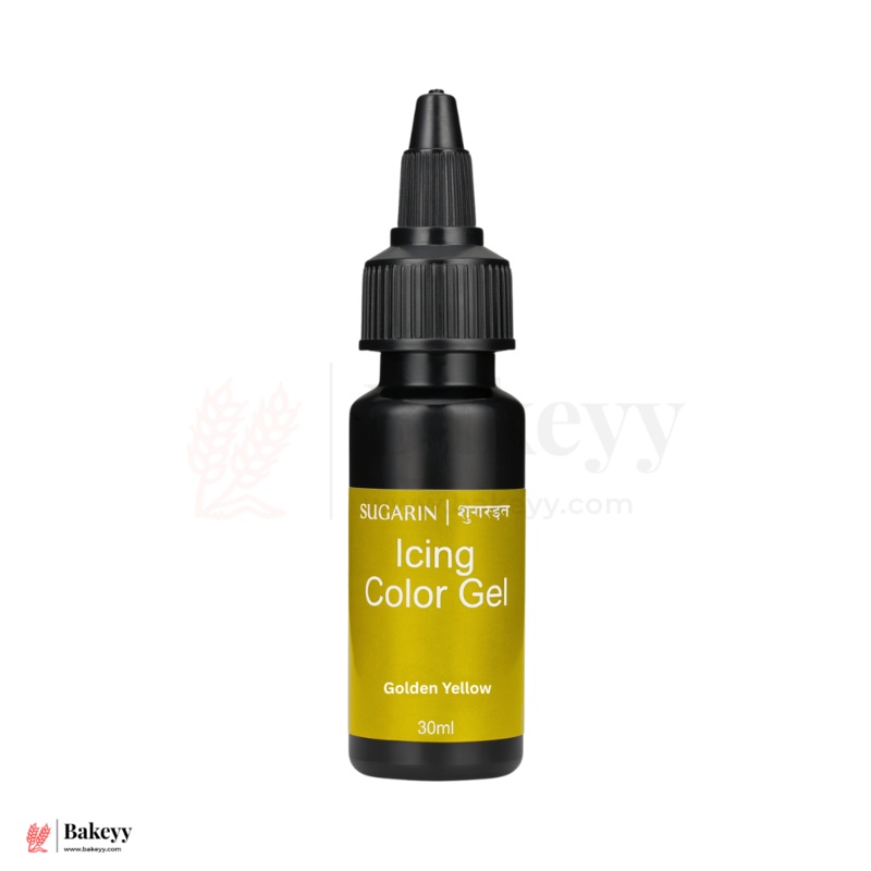 Sugarin Golden Yellow Icing Color Gel  30ml | Vibrant Food Gel Color for Cakes, Fondant & More