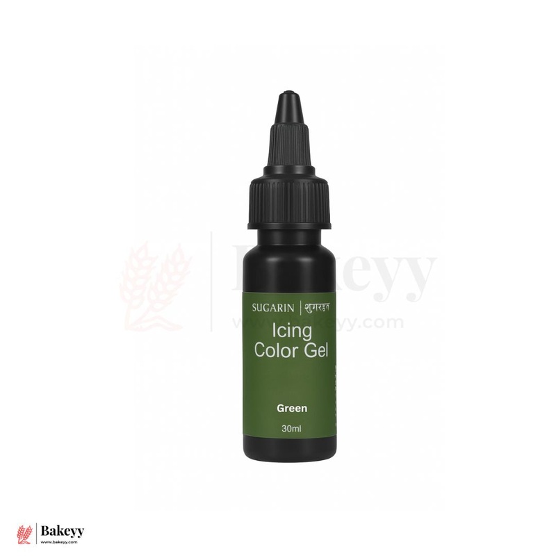 Sugarin Green Icing Color Gel  30ml | Vibrant Food Gel Color for Cakes, Fondant & More