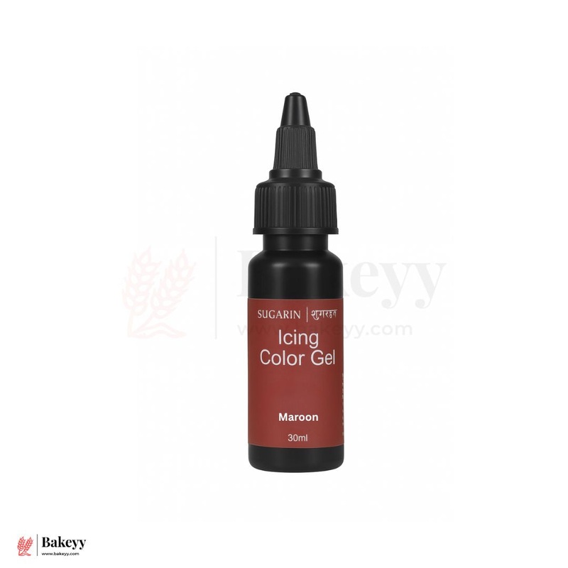 Sugarin Maroon Icing Color Gel  30ml | Vibrant Food Gel Color for Cakes, Fondant & More