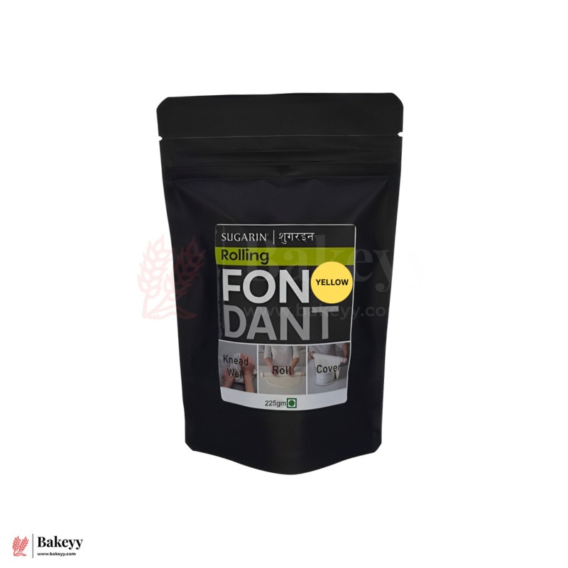 Sugarin Rolling Fondant  Yellow (225g) | Ready-to-Use Decorating Fondant