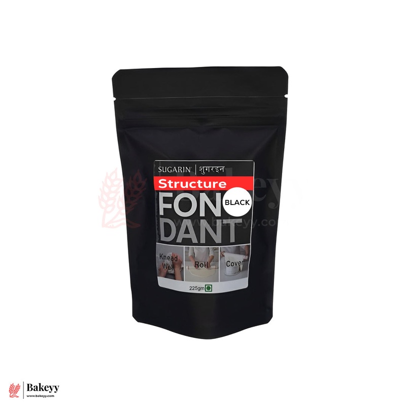 Sugarin Structure Fondant  Black | 225gm | For Figurines, Models & 3D Cake Decorations