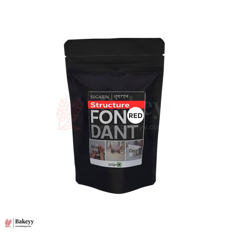 Sugarin Structure Fondant  Red | 225gm | For Figurines, Models & 3D Cake Decorations