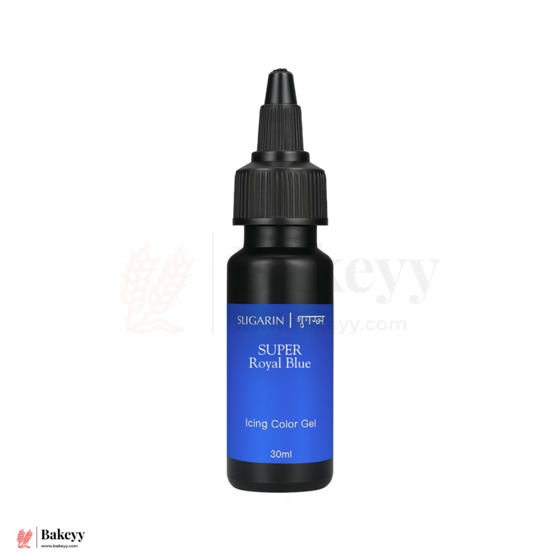 Sugarin Super Royal Blue Icing Color Gel  30ml | Intense Red Gel Color for Cakes, Cupcakes & Desserts