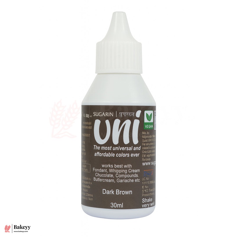 Sugarin UNI Hybrid Food Colour Dark Brown  30ml
