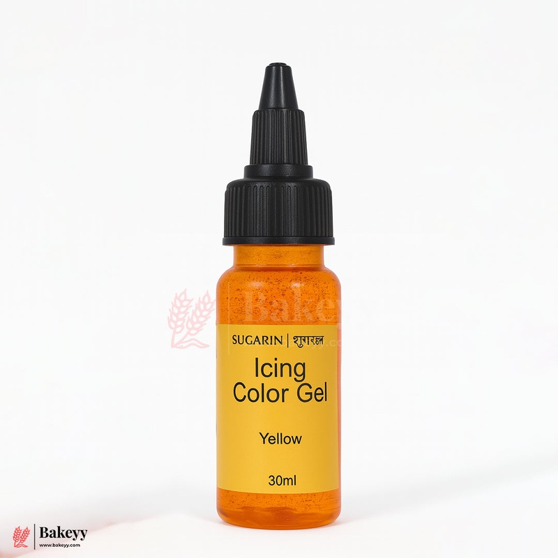Sugarin Yellow Icing Color Gel  30ml | Vibrant Food Gel Color for Cakes, Fondant & More
