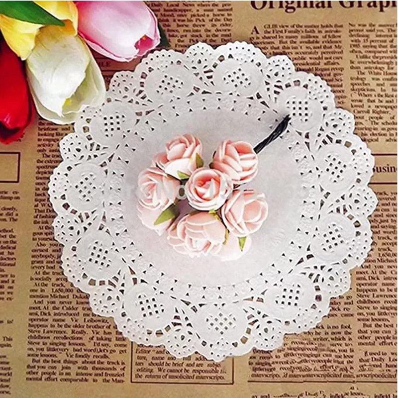 10.5 Inch Paper Doilies | Pack Of 100 | Round Decorative Paper Placemats for Desert | Tableware Decoration | Lace Doilies
