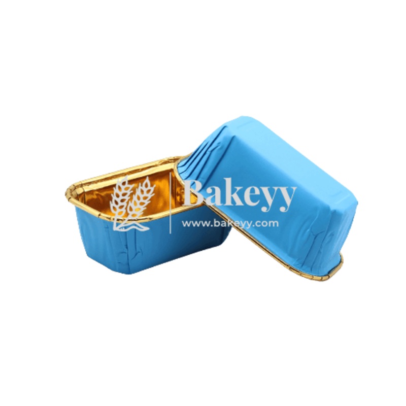 100 g Gold Bake and Serve Rectangle Mould  | Paper Baking Mould | Plum Cake Bar Mould | Pack of 50