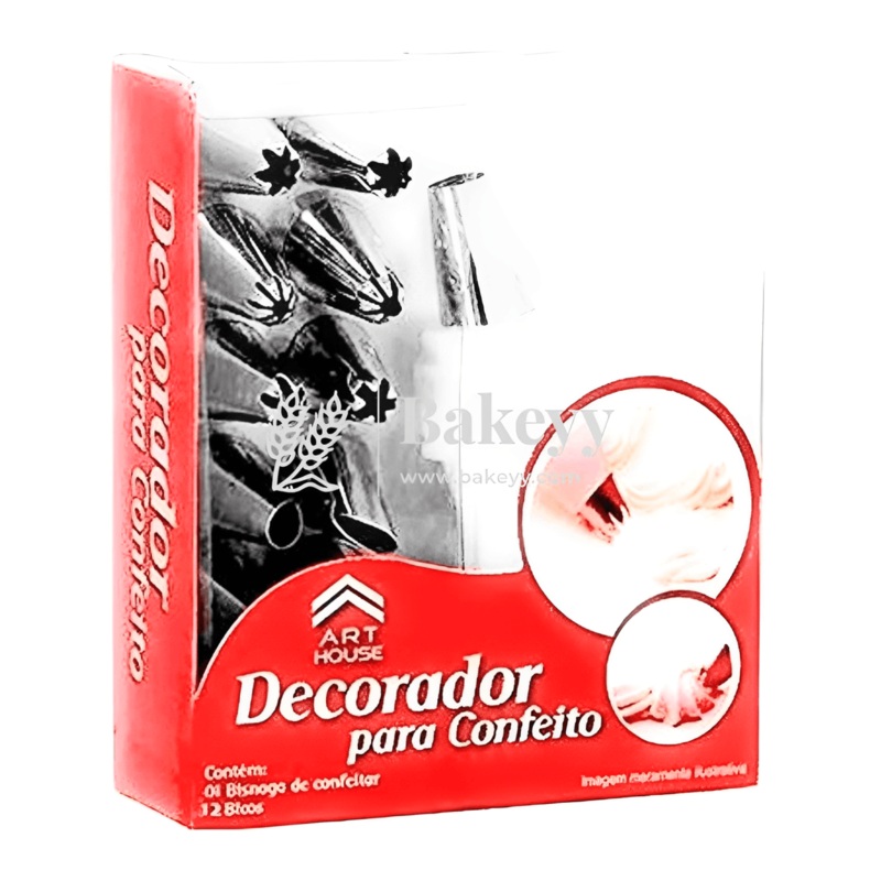 13 Pc Icing Piping Nozzles Set | Stainless Steel Reusable Decorating Nozzle Set