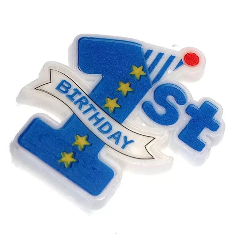 1st Brithday Candles Cake Blue Colour| 1 pcs | For Birthday, Cake Decoration