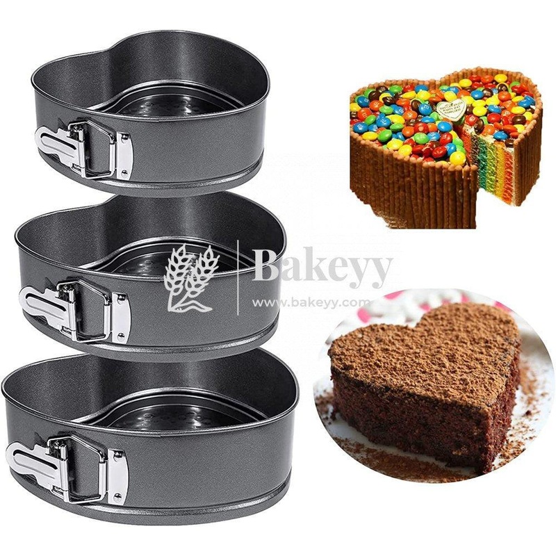 3 Pcs Heart Cake Mould | 20cm |22cm | 24cm