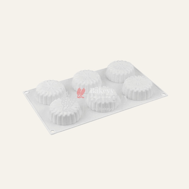 3D 6 Cavity Spiral Geometric Muffin Moulds Entremet Cake Mould Mousse Mould