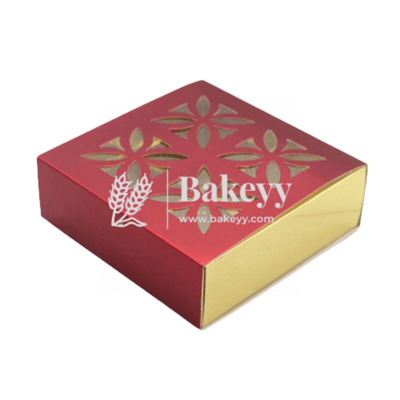 4 Cavity Red Chocolate Box | Gift Box | Multipurpose Box | pack of 10