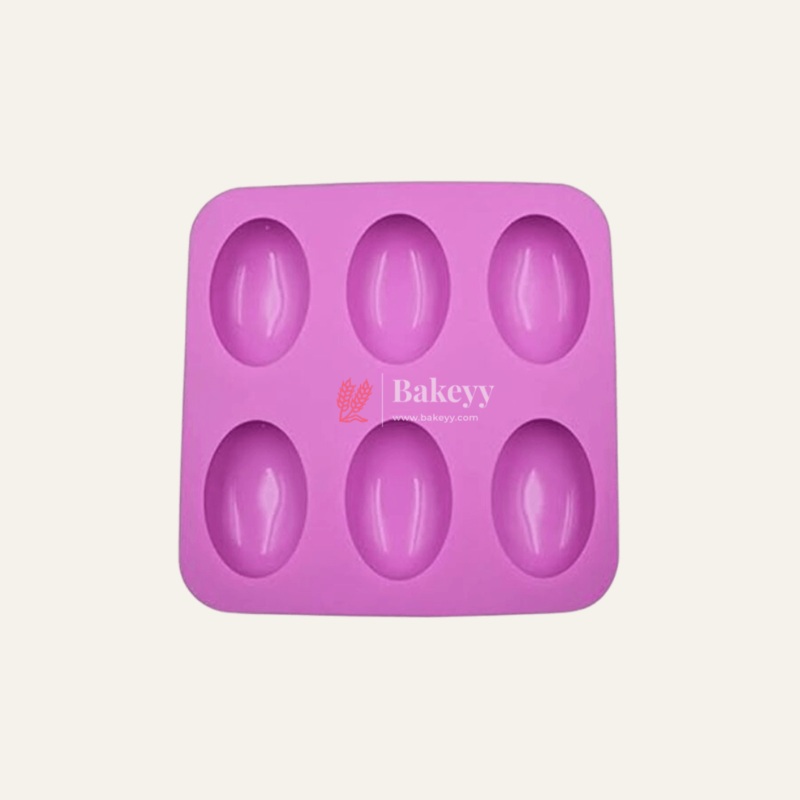 6 Cavity Oval Shape Silicone Moulds