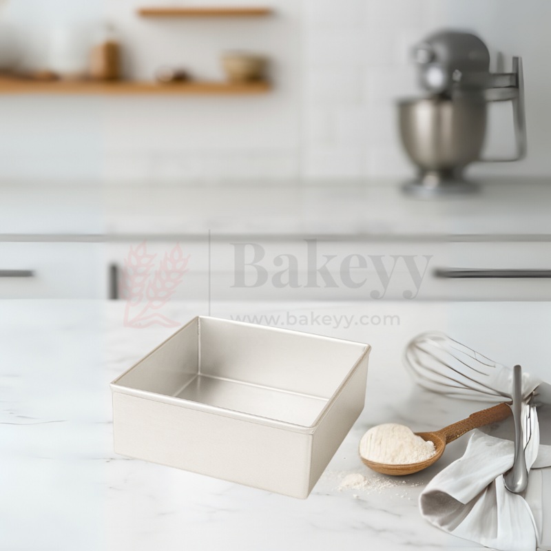 6x2" Square Aluminium Cake Mould