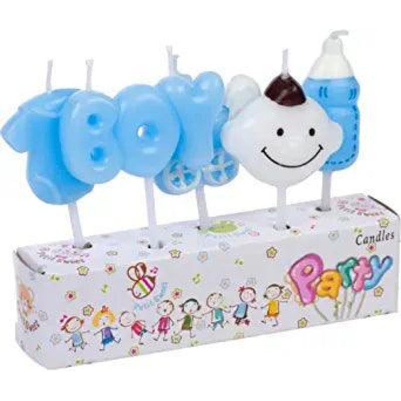 Baby Shower Boy  Candles Cake | 8 pcs | For Birthday, Baby Shower & Cake Decoration