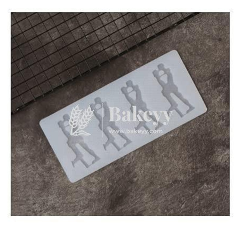 Couple 4 Cavity Design Pattern Garnishing Sheet