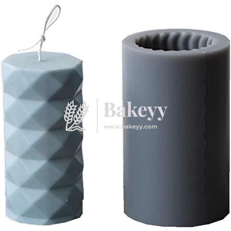 Diamond Cylindrical  Silicone Mould | Cake Mould Fondant Decorating Cake